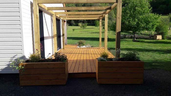 Terrasse en bois de mélèze