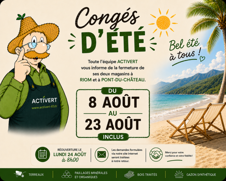 FERMETURE ETE ACTIVERT