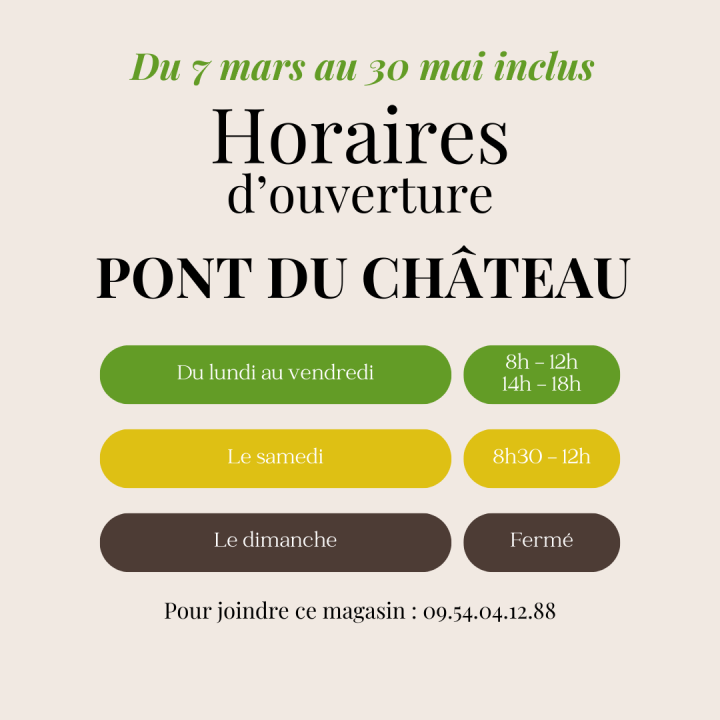 Publication Instagram Horaires Entreprise Minimaliste Élégant Beige et Coloré