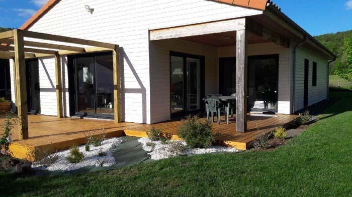 Terrasse en bois de mélèze